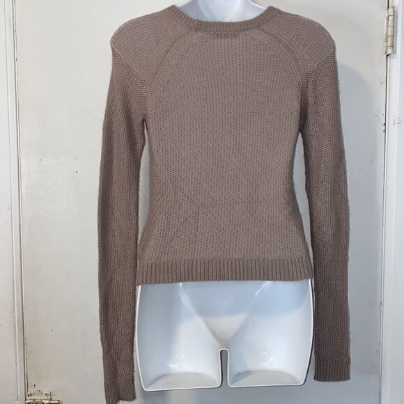 TALULA Tan Angora Goat Hair Knit Sweater-XXS - Picture 4 of 7